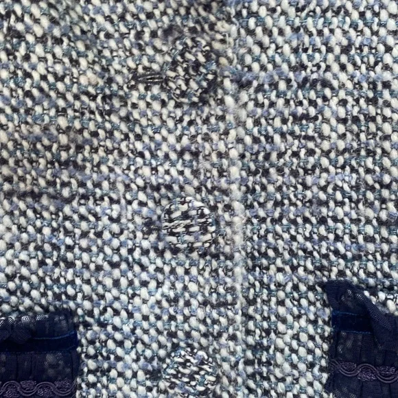 Cynthia Steffe Blue Tweed Skirt Set - Picture 6 of 12